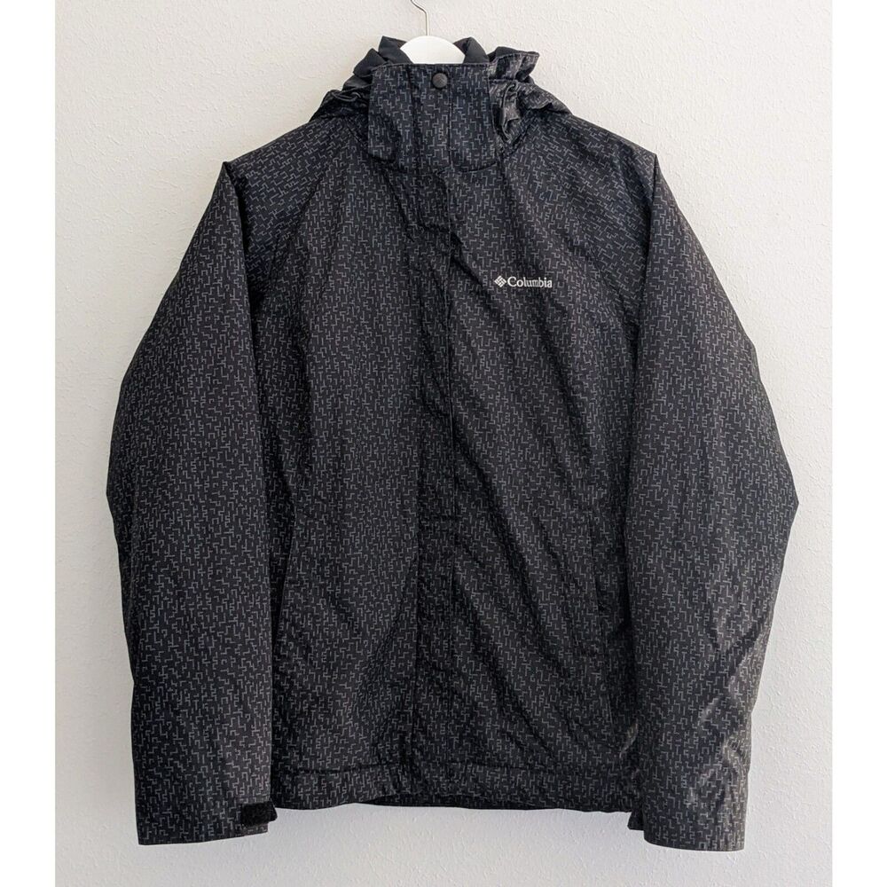 Columbia Outer West Interchange Jacket Black Womens Small Full Zip 2 in 1 EUC